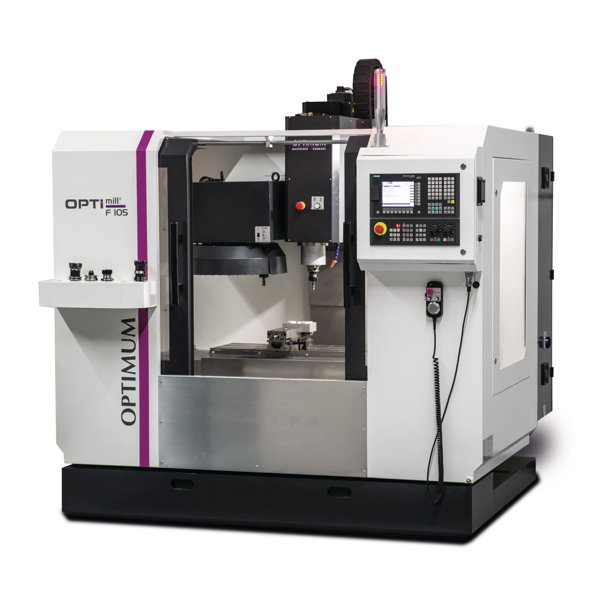 F 105 Frezarka CNC OPTIMUM z napędem pasowym na sterowaniu SINUMERIK 808D ADVANCED